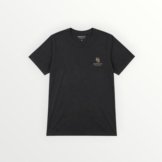 HoopSociety black relaxed fit cotton t-shirt with small front logo branding